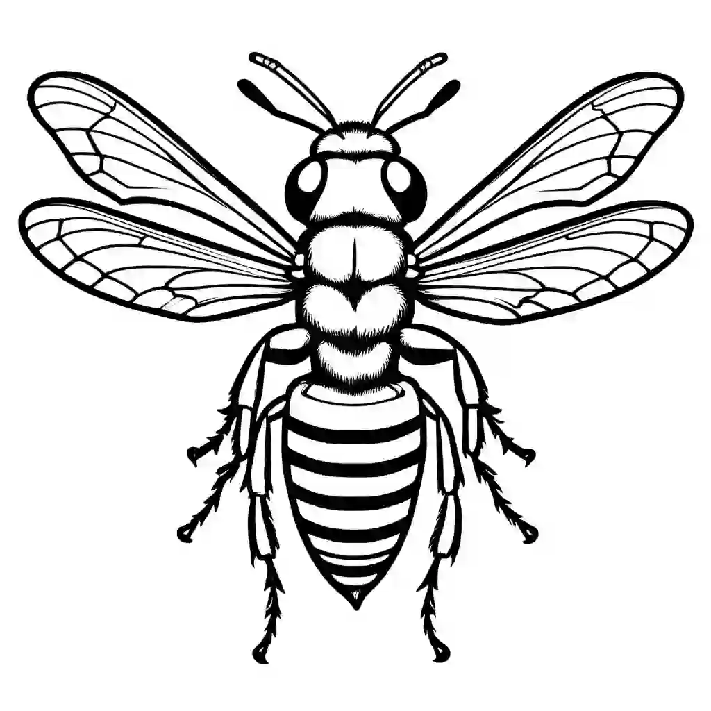 Wasp coloring pages