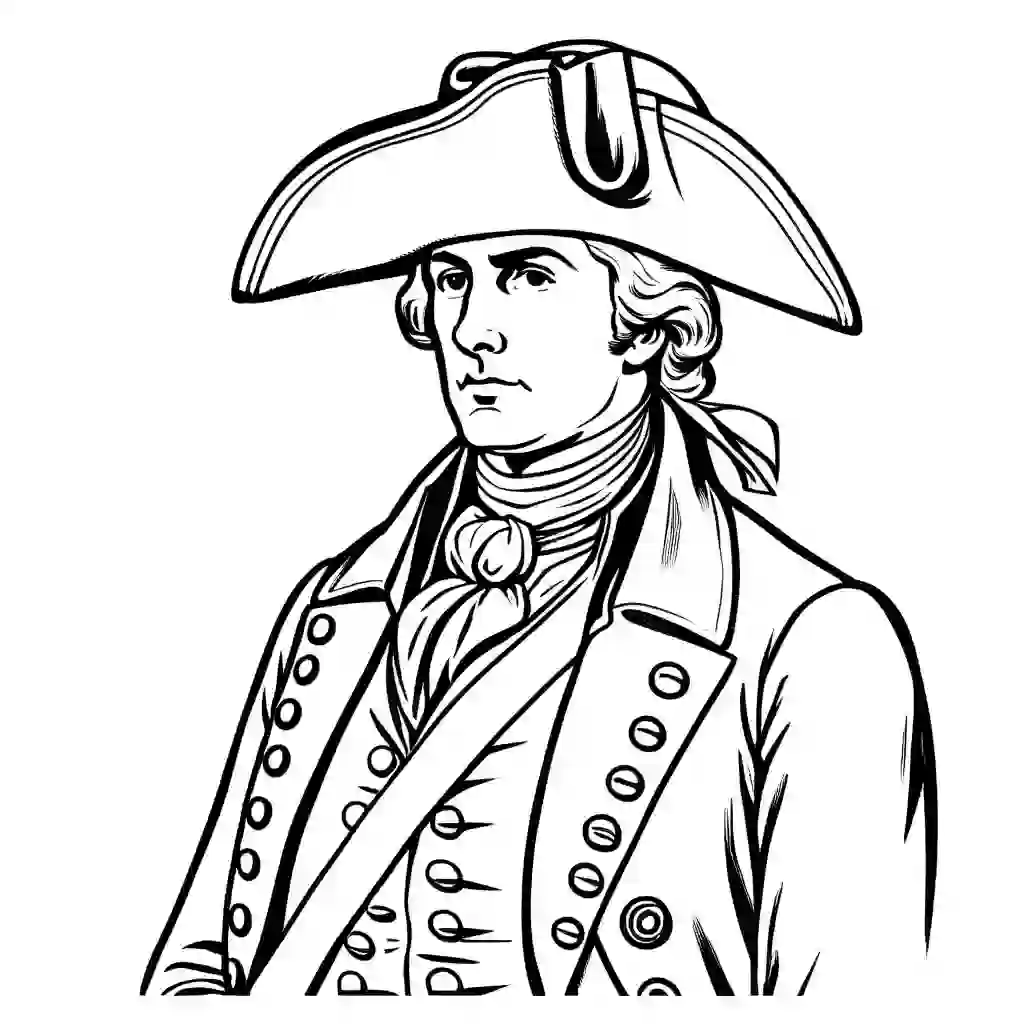 American Revolutionary War Printable Coloring Book Pages for Kids