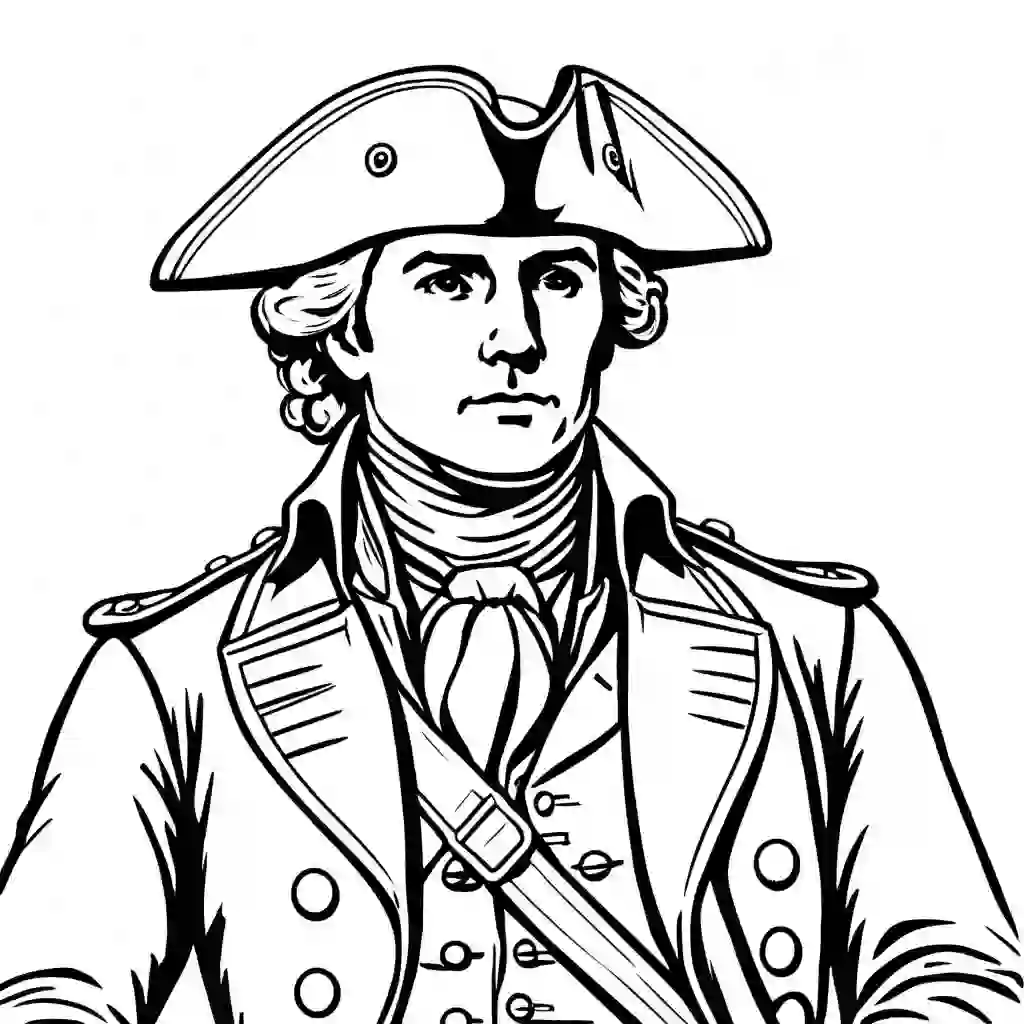 American Revolutionary War Printable Coloring Book Pages for Kids