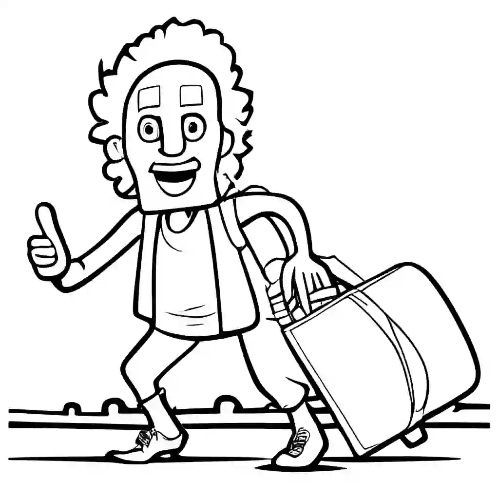 Hitchhiking coloring pages