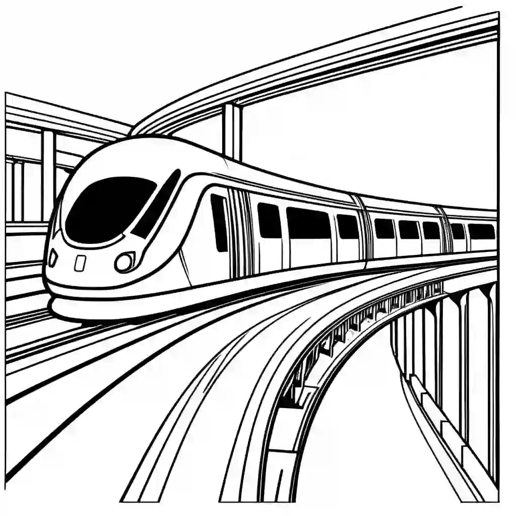 Monorails coloring pages