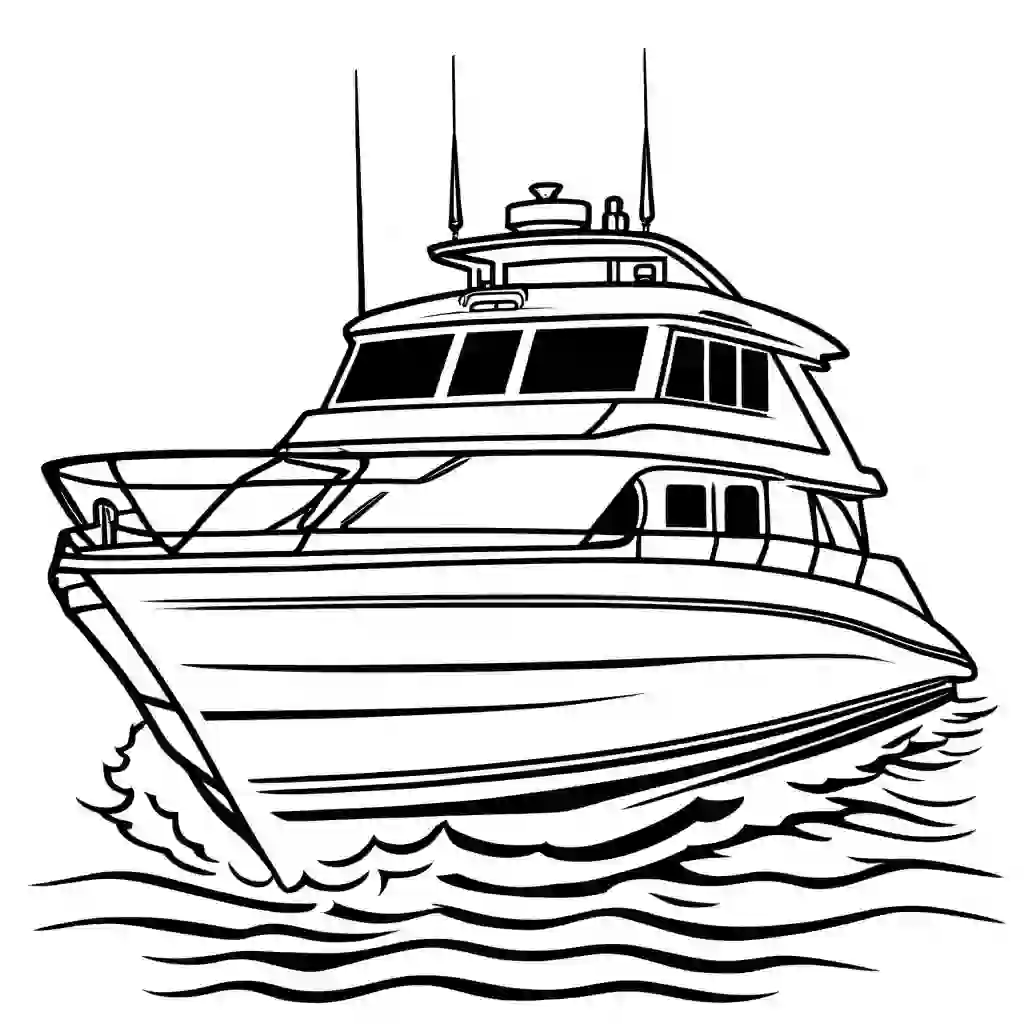 Motorboats coloring pages