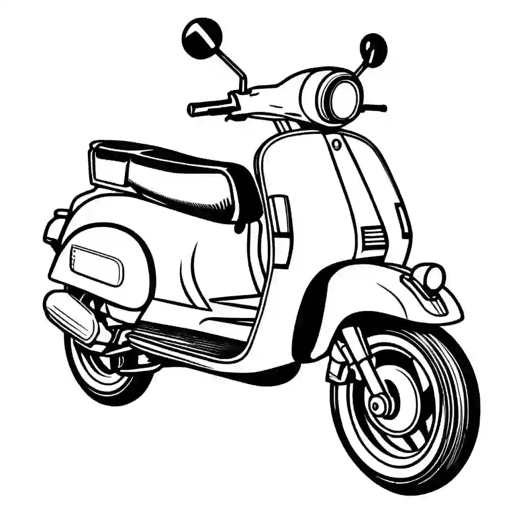 Scooters coloring pages