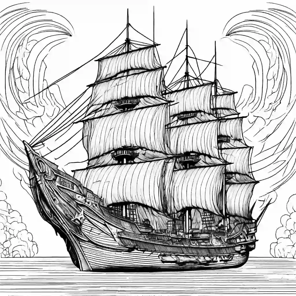 Ship coloring pages
