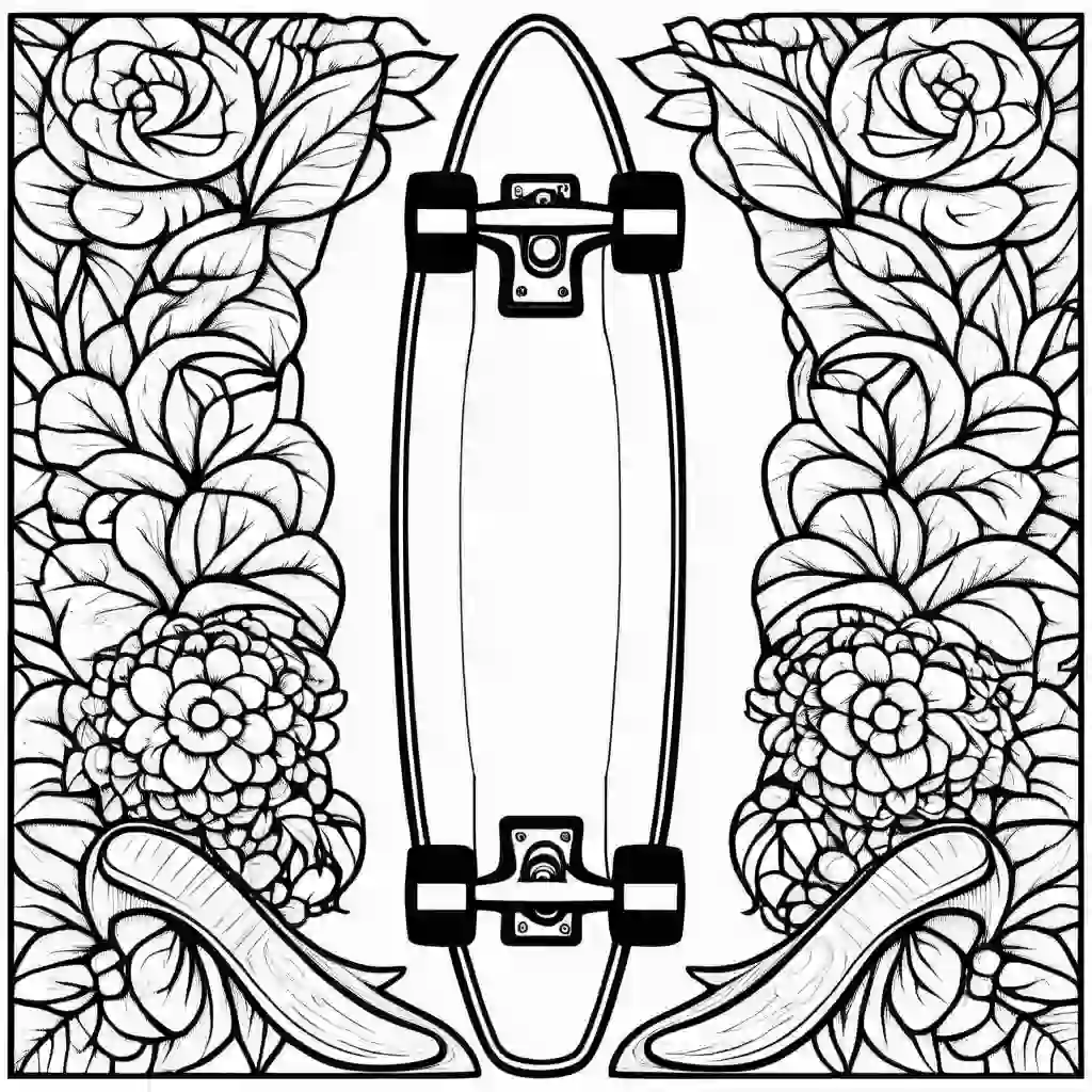 Skateboards coloring pages