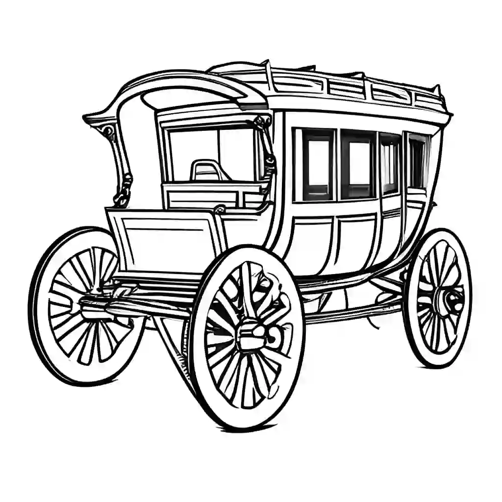 Stagecoaches coloring pages