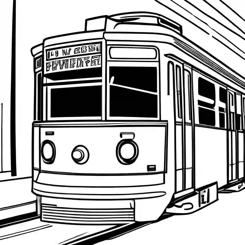 Streetcars coloring pages