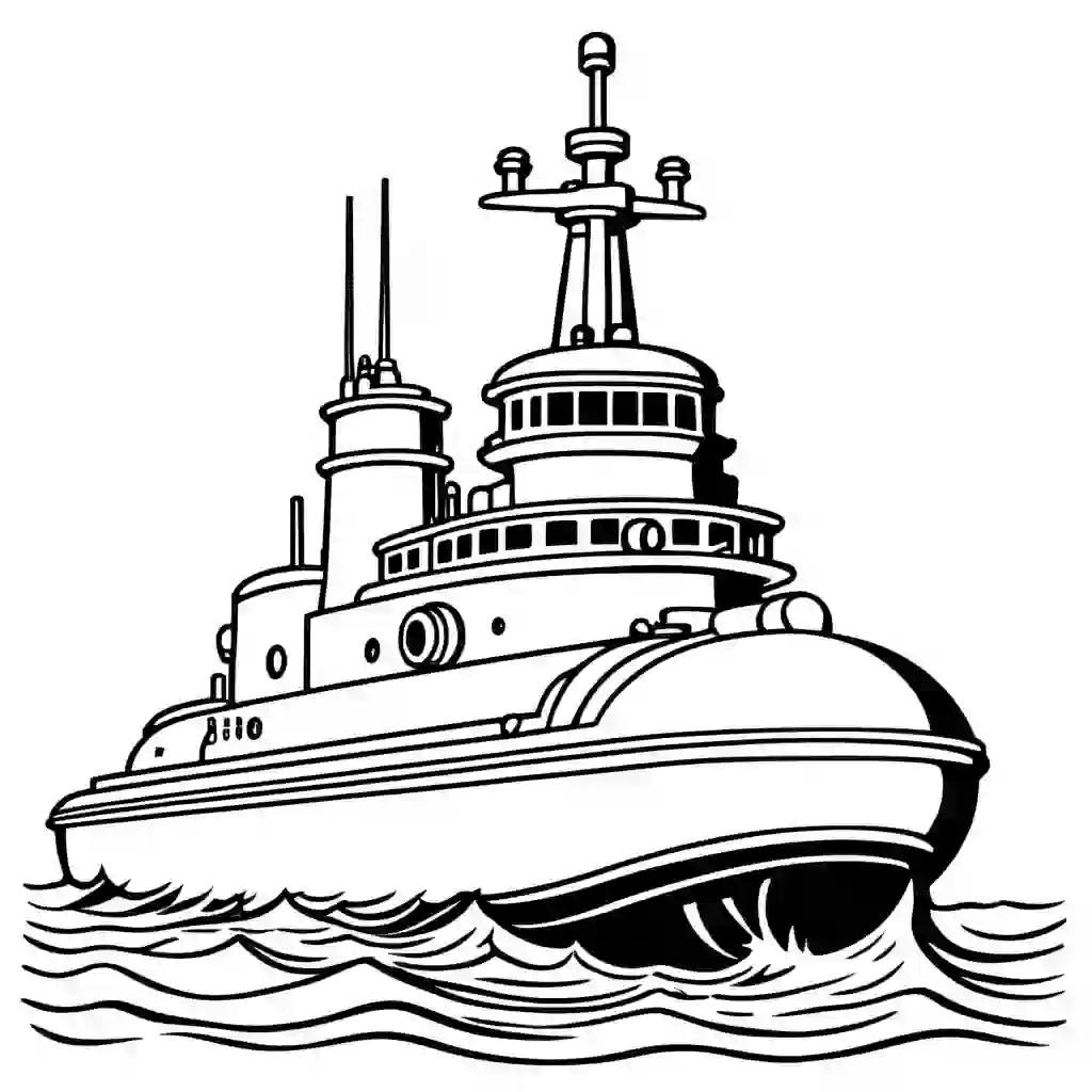 Submarines coloring pages