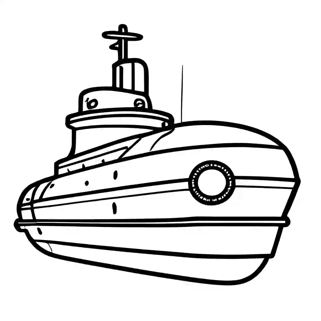 Submarines Printable Coloring Book Pages for Kids