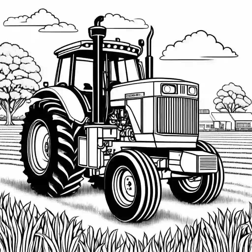 Tractors coloring pages