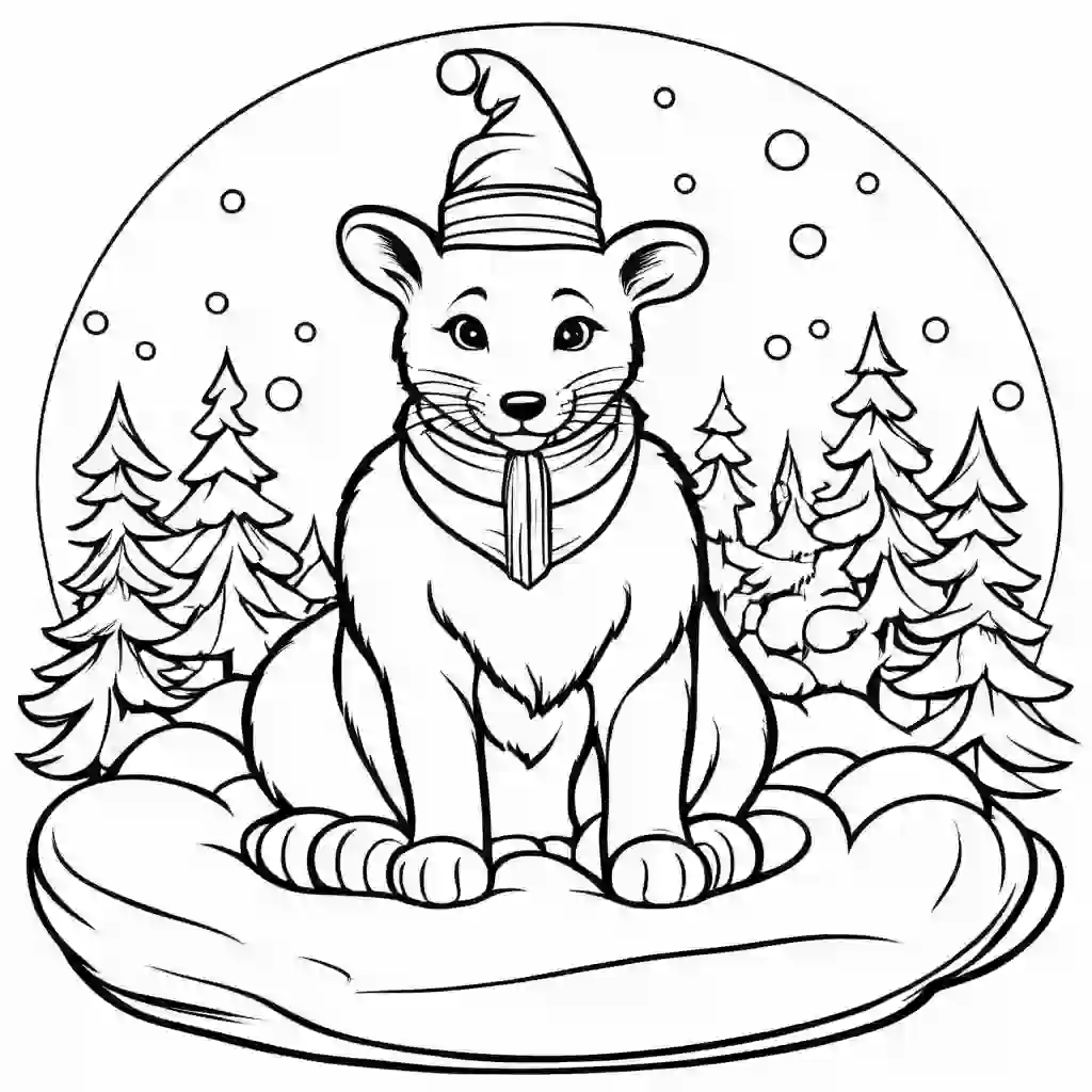 Snow coloring pages