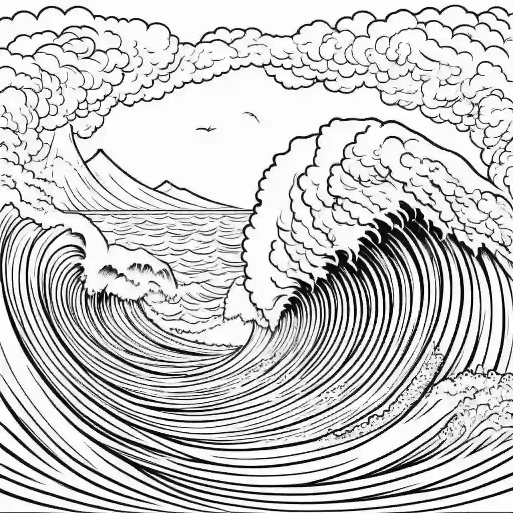 Tsunami coloring pages