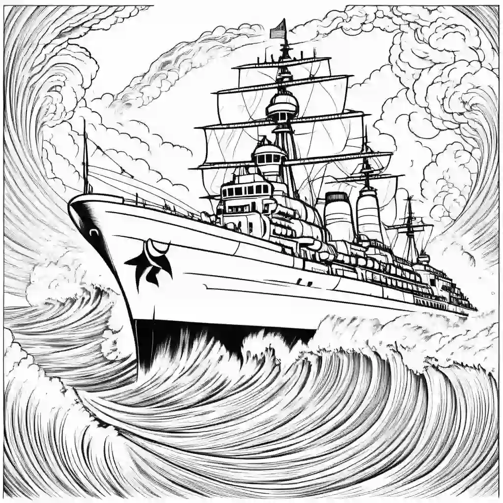Typhoon coloring pages
