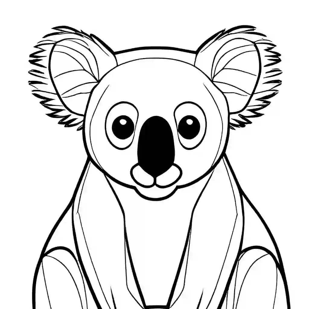 Koalas Printable Coloring Book Pages for Kids